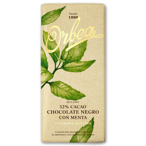 Chocolate Negro con Menta Orbea